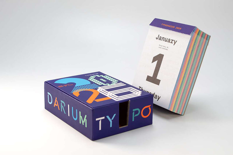 2026 Typodarium Calendar, Verlag Hermann Schmidt, stationery design 