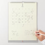 MD Paper Wall Calendar 2026, Midori, stationery design