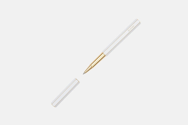 ystudio Brass Rollerball Pen - White, ystudio, stationery design