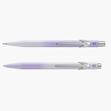 Caran dAche aluminium ballpoint pen and mechanical pencil set – Blooming Lavender, stationery design, Caran d'Ache
