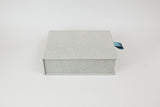 Linen Photo Storage Box – Mint & Grey, KAIKO, home office, Stationery products