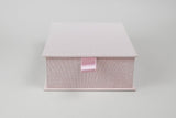 Linen Photo Storage Box – Powder Pink, KAIKO, home office, Stationery products