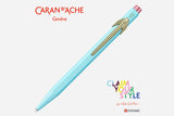 Caran d’Ache 849 Claim Your Style Aluminium Ballpoint Pen – Bluish Pale, home office, designer's stationery