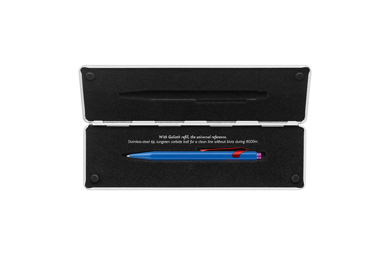 Caran d’Ache 849 Claim Your Style Aluminium Ballpoint Pen – Cobalt Blue, home office, designer's stationery