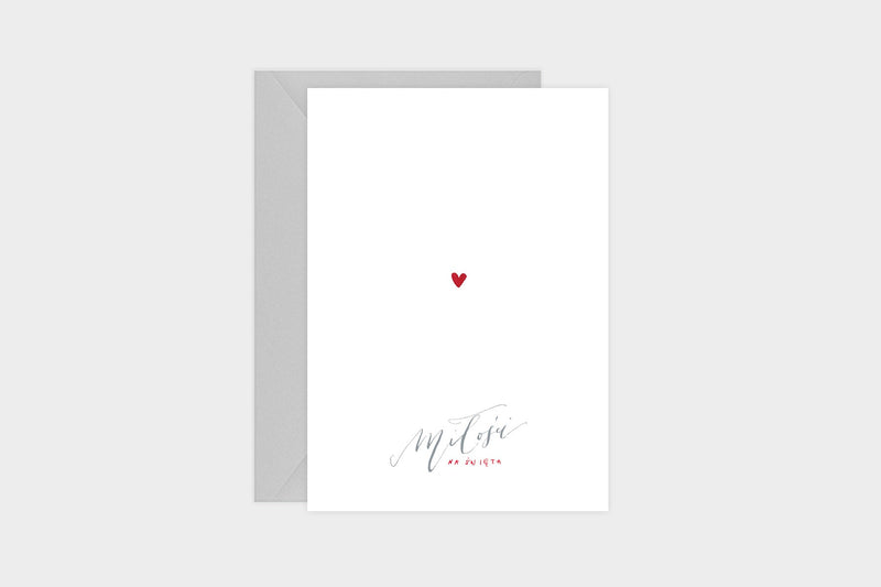 Greeting Card - Heart, muska, greeting card, decoration card, flower card, stationery store, designer office supplies