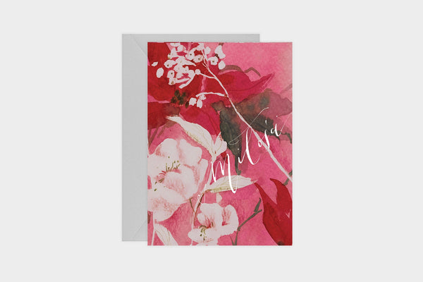 muska, greeting card, decoration card, flower card, stationery store, designer office supplies
