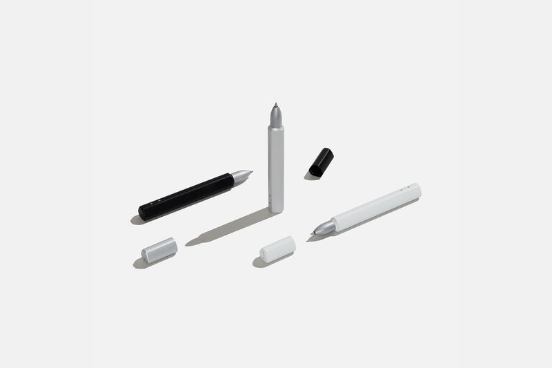 Onigiri Aluminium Rollerball Pen with Magnetic Cap – Black, before breakfast, home office, designer's stationery
