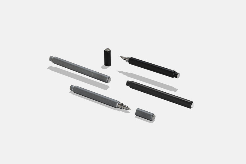 Aluminium Rollerball Pen with Magnetic Cap – Black, before breakfast, home office, designer's stationery