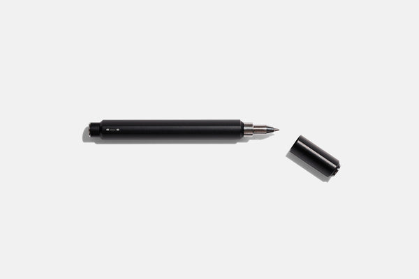 Aluminium Rollerball Pen with Magnetic Cap – Black, before breakfast, home office, designer's stationery