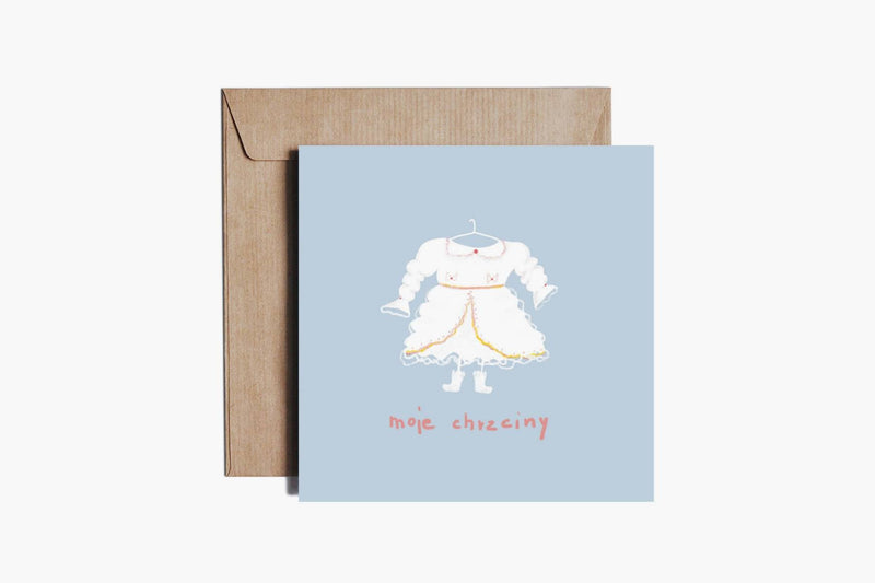 Greeting Card – Girl’s Christening, PiesKot, design, stationery, home office