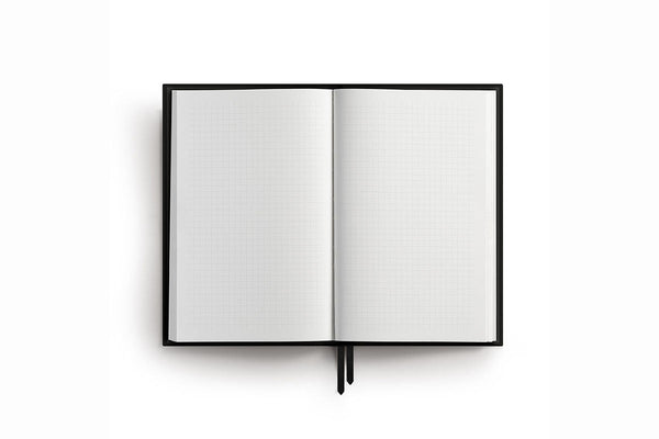 Basic Notebook with Linen Binding – Black,Papiery Wartościowe, home office, stationery