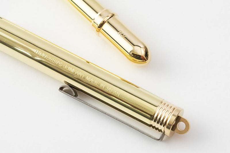 Midori TRC Brass Rollerball Pen, Traveler's Company, designer's stationery, home office