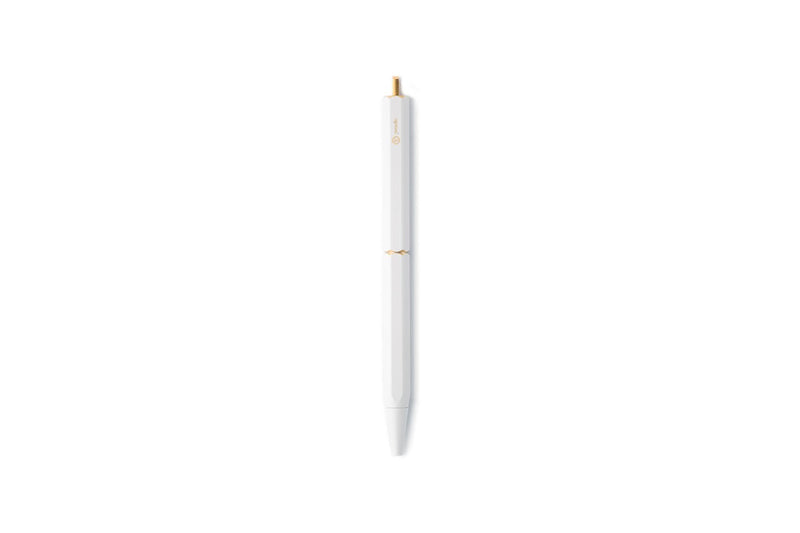 ystudio Brass Resin Ballpoint Pen – White, ystudio, designer's stationery, home office, Brassing