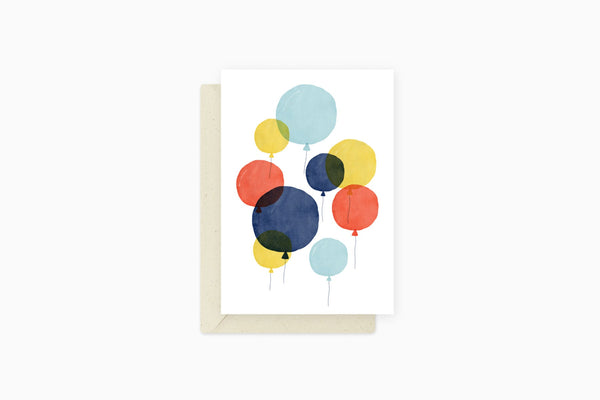 greeting card - balloons, Eokke, decorative greeting card, stationery shop, designer office supplies