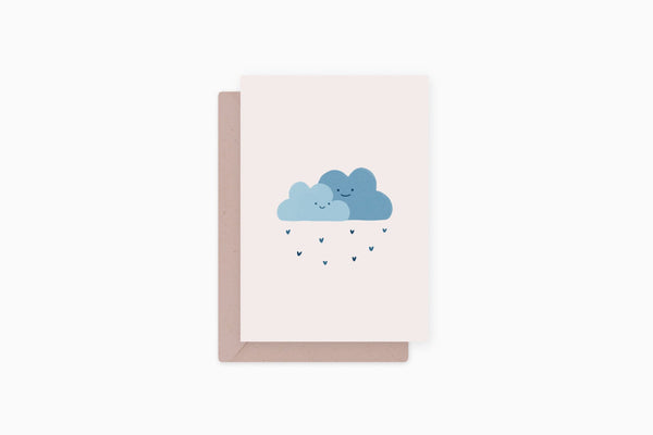 greeting card - clouds, Eokke, decorative greeting card, stationery shop, designer office supplies