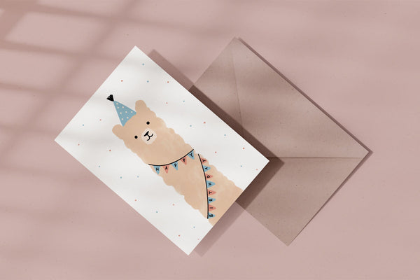 greeting card - llama, Eokke, decorative card, stationery shop, designer office supplies
