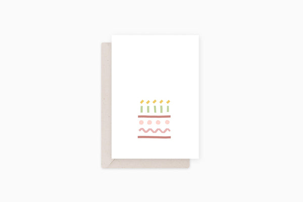 greeting card - small birthday cake, Eokke, decorative greeting card, stationery shop, designer office supplies