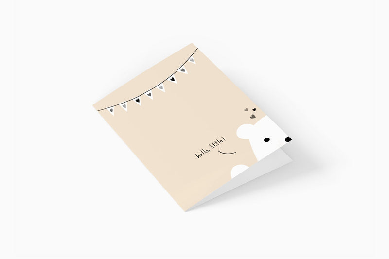 greeting card - baby bear, Eokke, decorative greeting card, stationery shop, designer office supplies