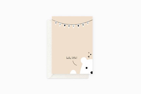 greeting card - baby bear, Eokke, decorative greeting card, stationery shop, designer office supplies