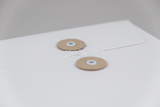 WHITE ENVELOPES WITH BUTTONS Q, Papierniczeni, home office, stationery design