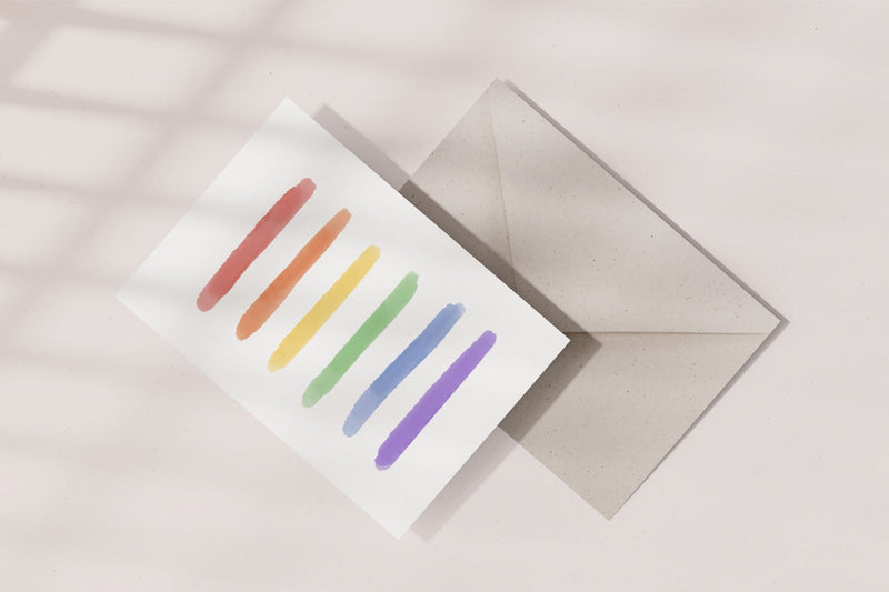greeting card - rainbow, Eokke, decorative greeting card, stationery shop, designer office supplies