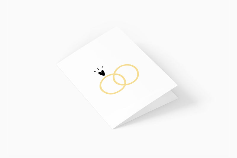 greeting card - rings, Eokke, decorative greeting card, stationery shop, designer office supplies