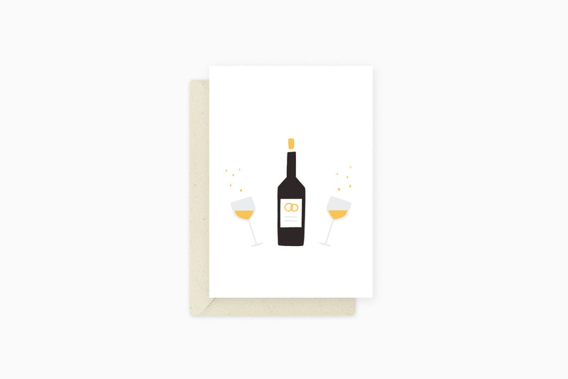 greeting card - champagne, Eokke, decorative greeting card, stationery shop, designer office supplies