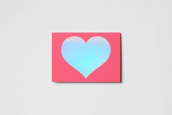 Greeting holo card - heart, When design meets paper, design, stationery shop, home office