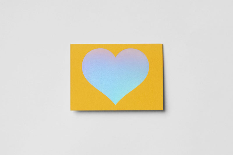 Greeting holo card - heart, When design meets paper, design, stationery shop, home office