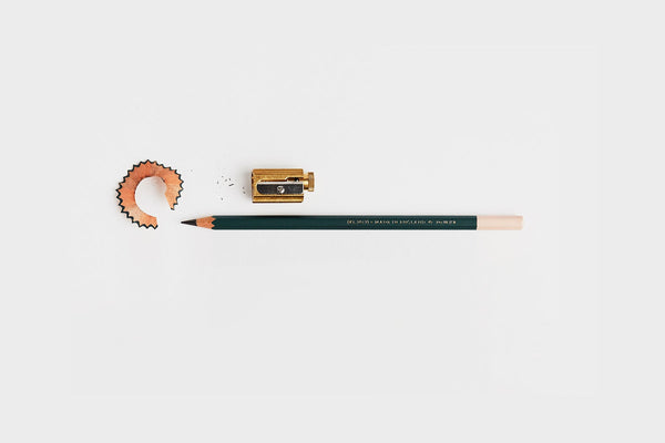 Dark Green Pencil - B, Katie Leamon, designer's stationery, home office