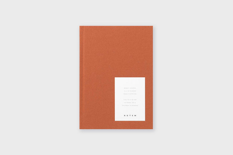Even Weekly Journal - sienna, NOTEM, design stationery shop, home office