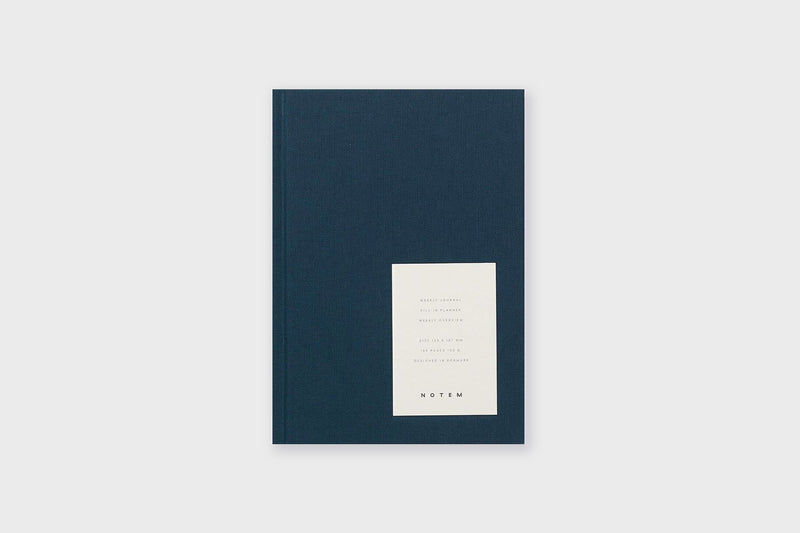 Even Weekly Journal - navy blue, NOTEM, design stationery shop, home office