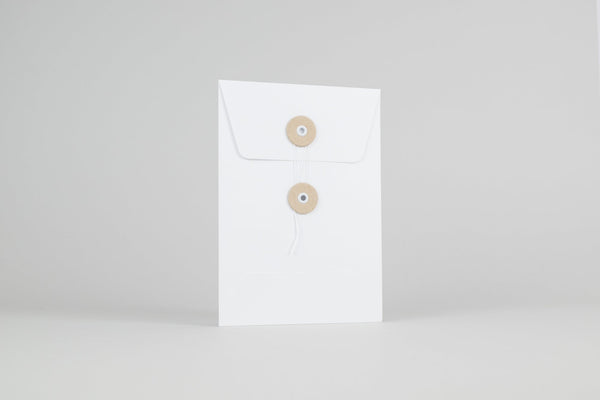 WHITE ENVELOPES WITH BUTTONS B6, Papierniczeni, home office, stationery design