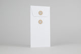 WHITE ENVELOPES WITH BUTTONS DL, Papierniczeni, home office, stationery design