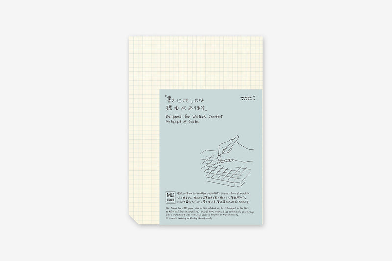 Midori MD Paper Pad, A5 – Grid, Midori, stationery design, home office