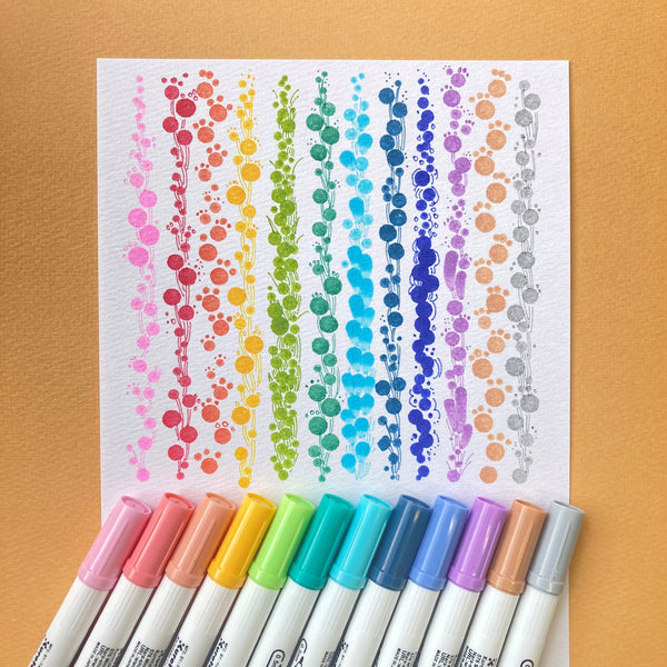 Kuretake Clean Color Dot – Splash, Kuretake, stationery design
