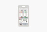Set of 6 Kuretake Clean Color Dot – Mild Smoky, Kuretake, stationery design