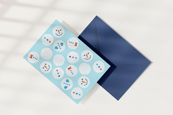 Christmas Greeting Card – Snowmen, Eökke, stationery design