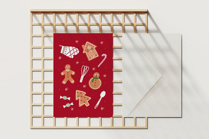 Christmas Greeting Card – Cookies, Eökke, stationery design