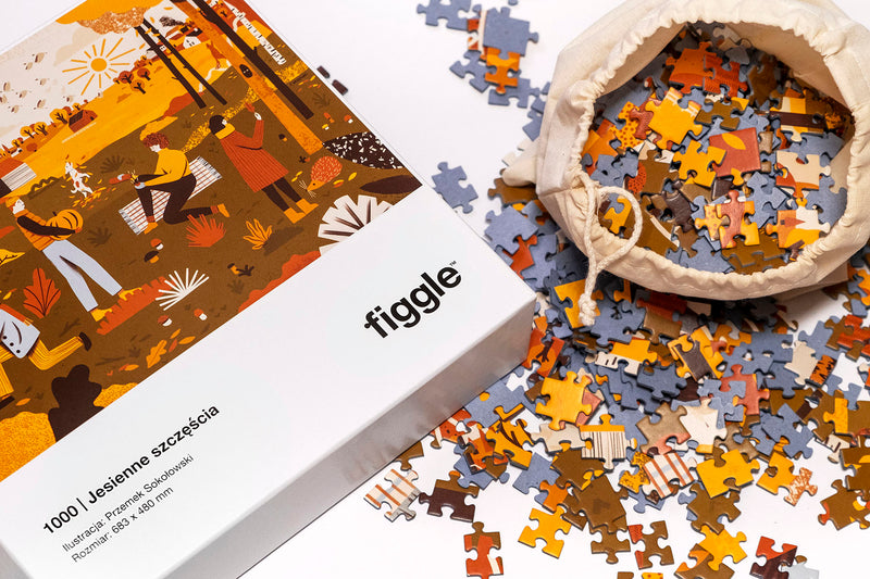 Puzzle 1000 – Autumn Happiness, Figgle, paper design