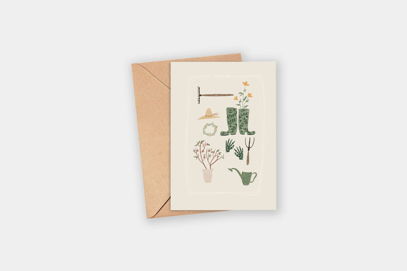 Greeting Card – Gardener, Zarysowane Studio, stationery design
