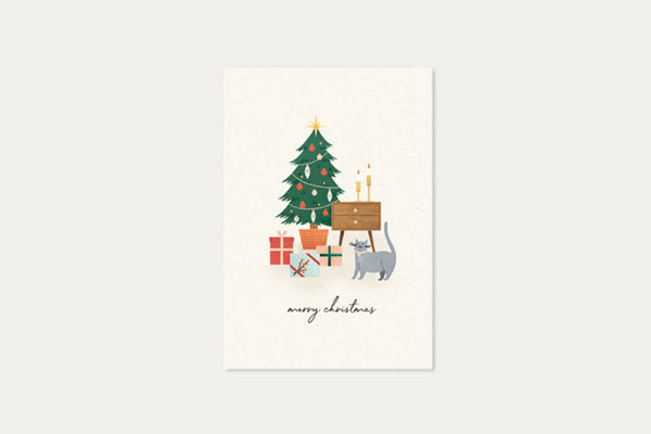 Pop-up Christmas Greeting Card – Kitty, UWP Luxe, stationery design