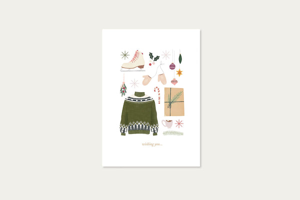 Pop-up Christmas Greeting Card – Wardrobe, UWP Luxe, stationery design