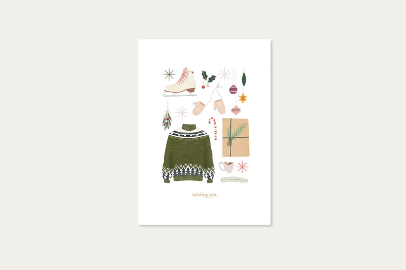 Pop-up Christmas Greeting Card – Wardrobe, UWP Luxe, stationery design