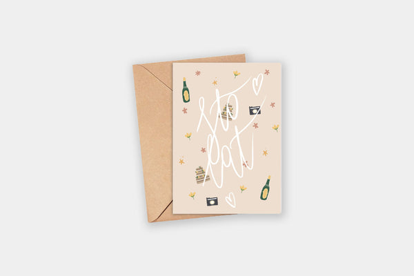 Greeting Card – Happy Birthday, Zarysowane Studio, stationery design