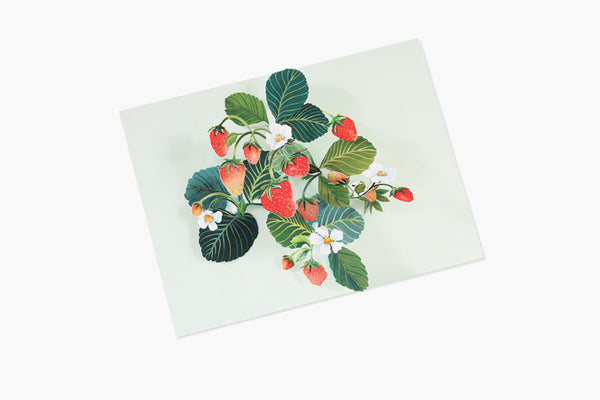 Pop-up Greeting Card – Strawberries, UWP Luxe, stationery design
