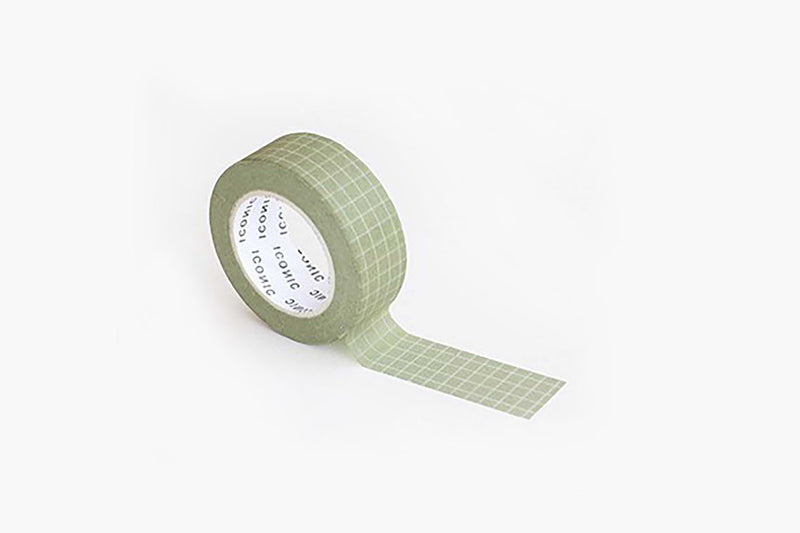 Wide Grid Washi Tape - Green