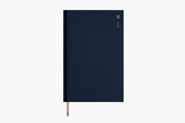 Notebook with Linen Binding Sodalite – Plain, Papiery Wartościowe, stationery design