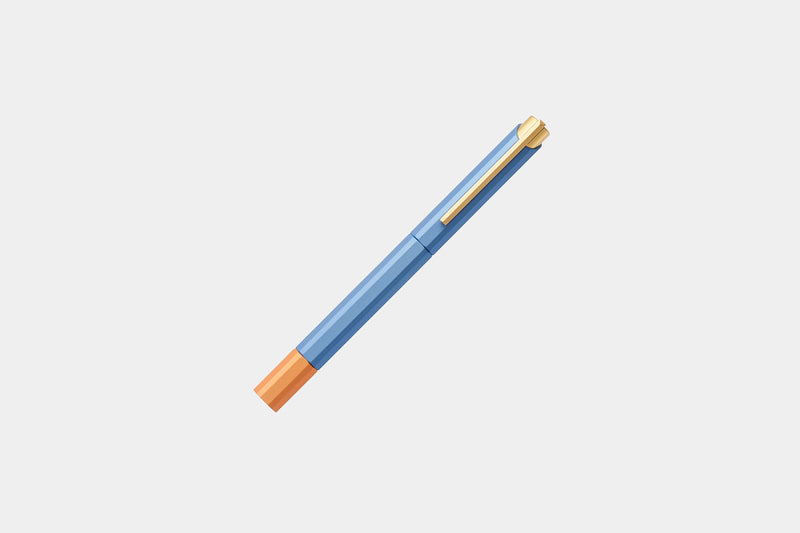 YSTUDIO Glamour Evolve Bihex Rollerball Pen – Blue Gin, ystudio, stationery design