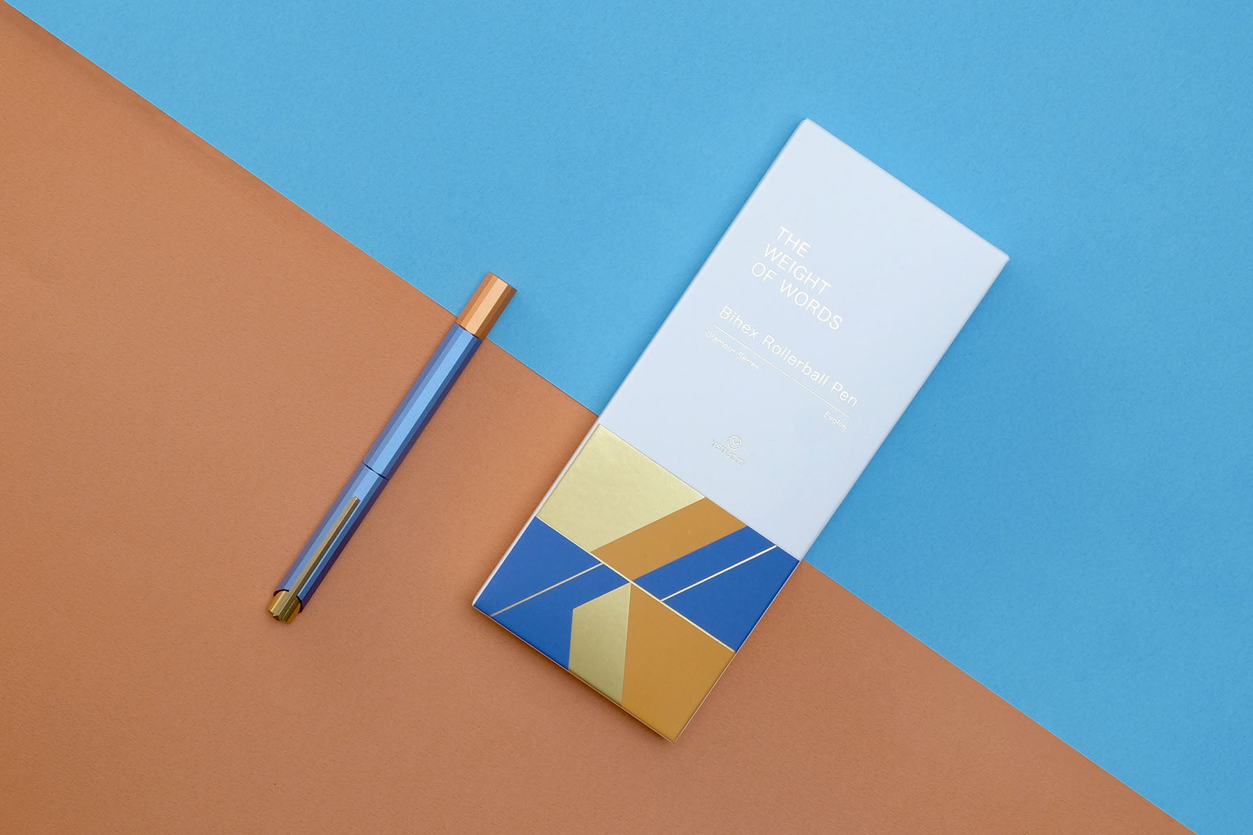Pióro kulkowe YSTUDIO Glamour Evolve – Blue Gin, ystudio, sklep papierniczy, domowe biuro